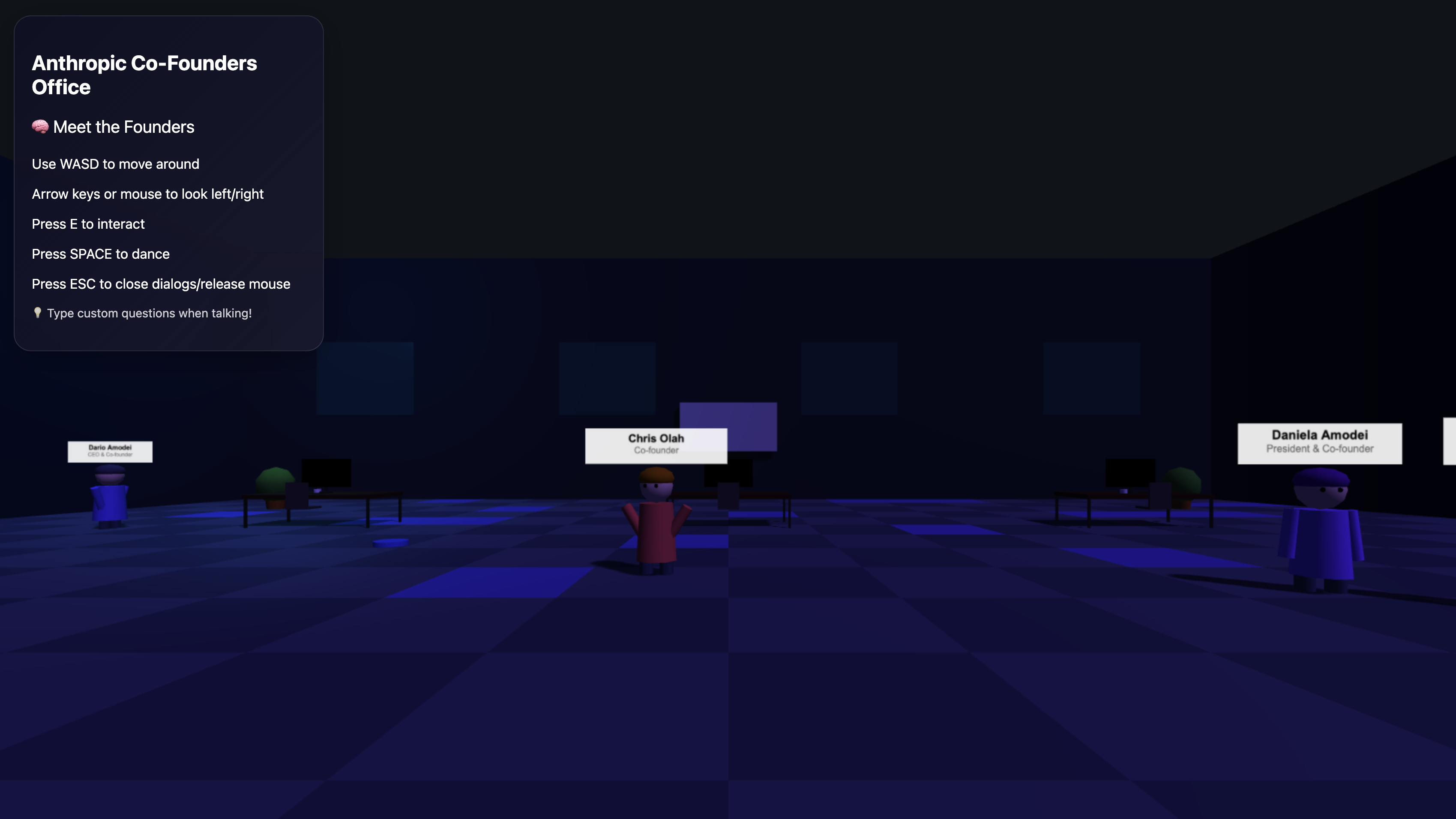 Anthropic Office Simulator - Claude AI artifact
